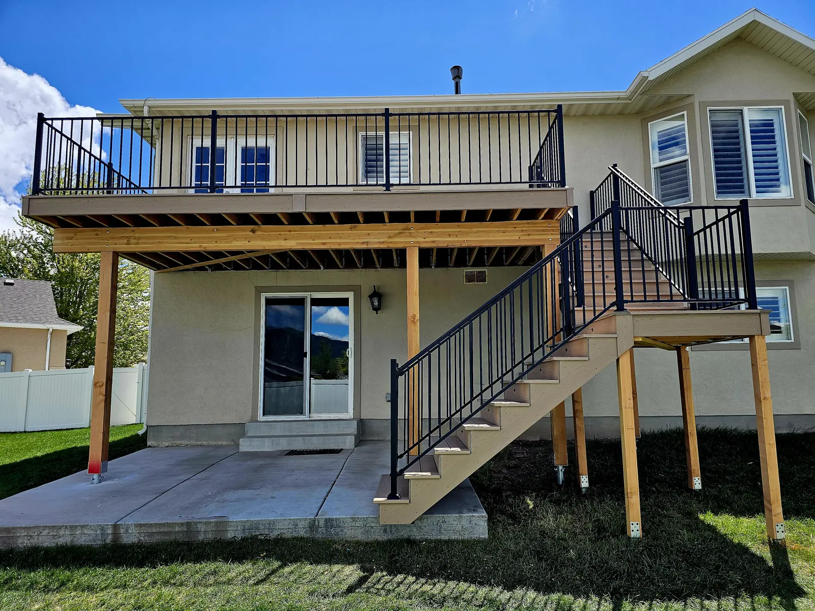 Second-story deck built by TC Decks in American Fork