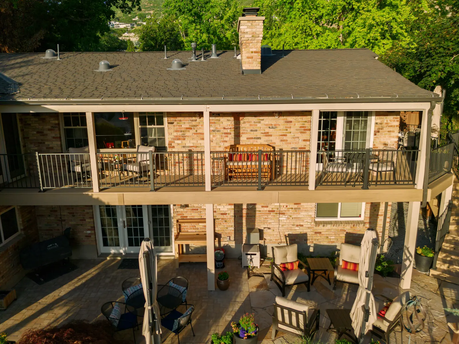 Second-story deck built by TC Decks in Sandy, Utah